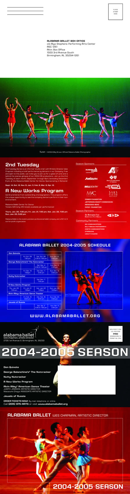 Alabama Ballet Season Ticket Brochure