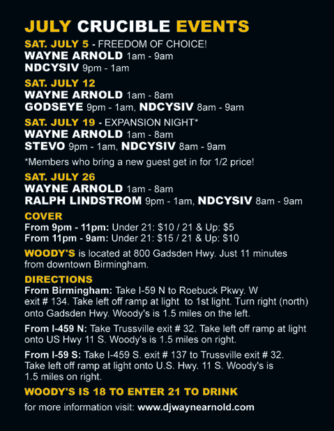 Crucible July 2003 Flyer